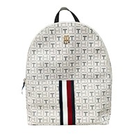 Tommy Hilfiger Mochila Mujer Monogram Blanco Patron